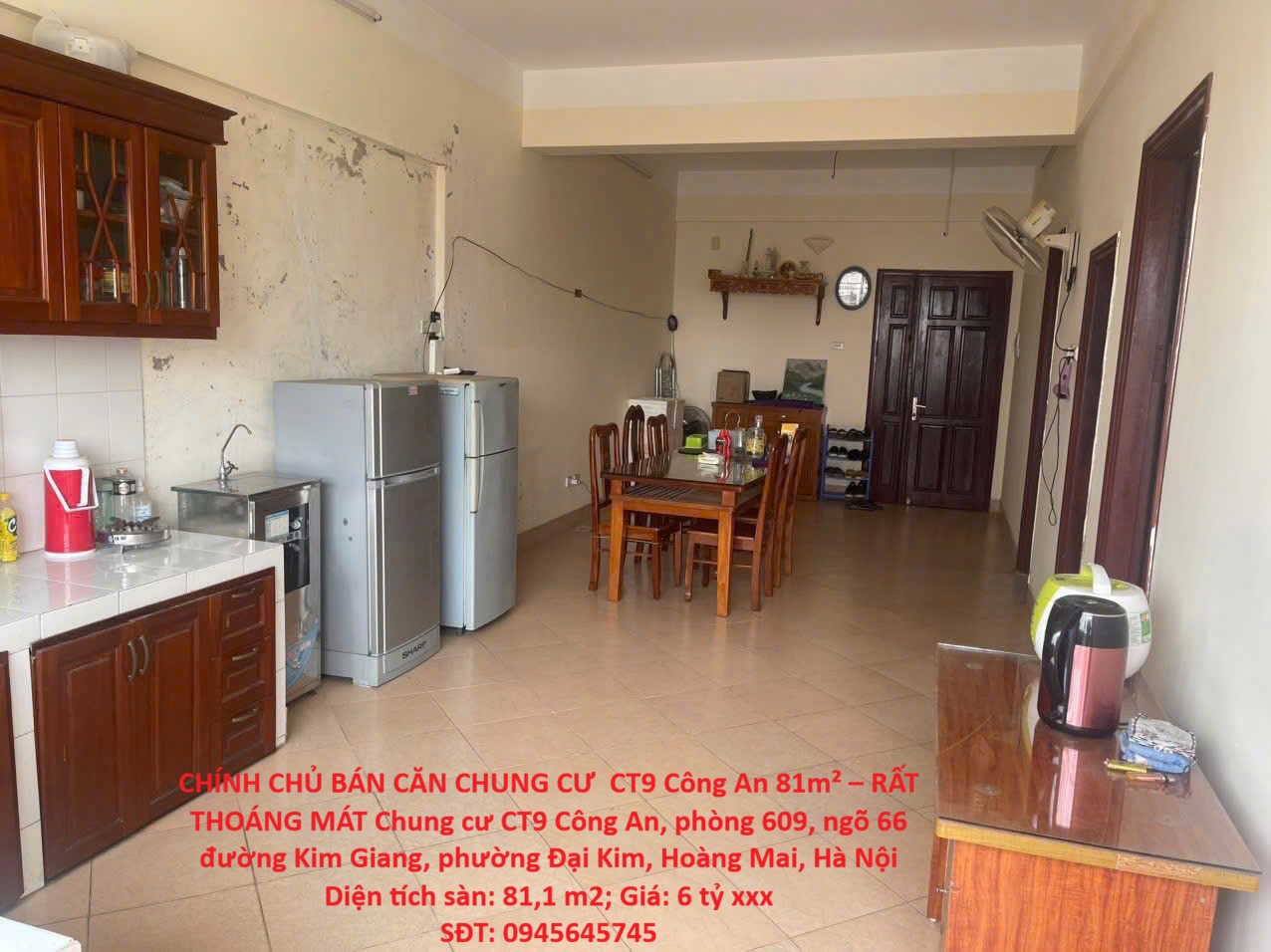 CHÍNH CHỦ BÁN CĂN CHUNG CƯ  CT9 Công An 81m² – RẤT THOÁNG MÁT Kim Giang, Hoàng Mai, Hà Nội 16000705