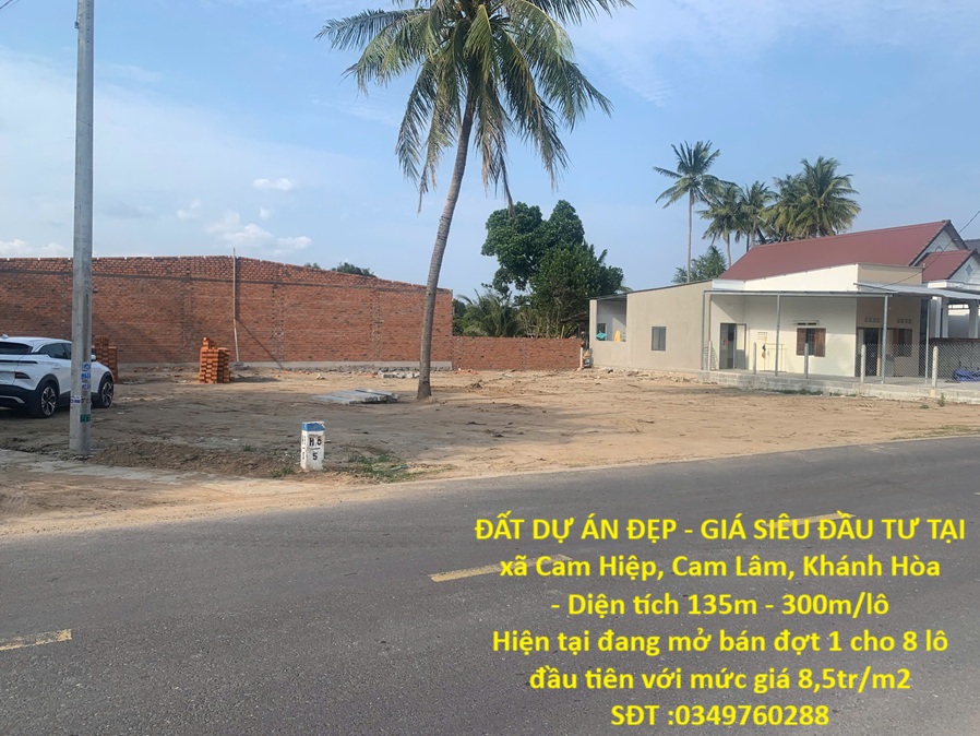 ĐẤT DỰ ÁN ĐẸP - GIÁ SIÊU ĐẦU TƯ TẠI xã Cam Hiệp Nam, Cam Lâm, Khánh Hòa 16000720