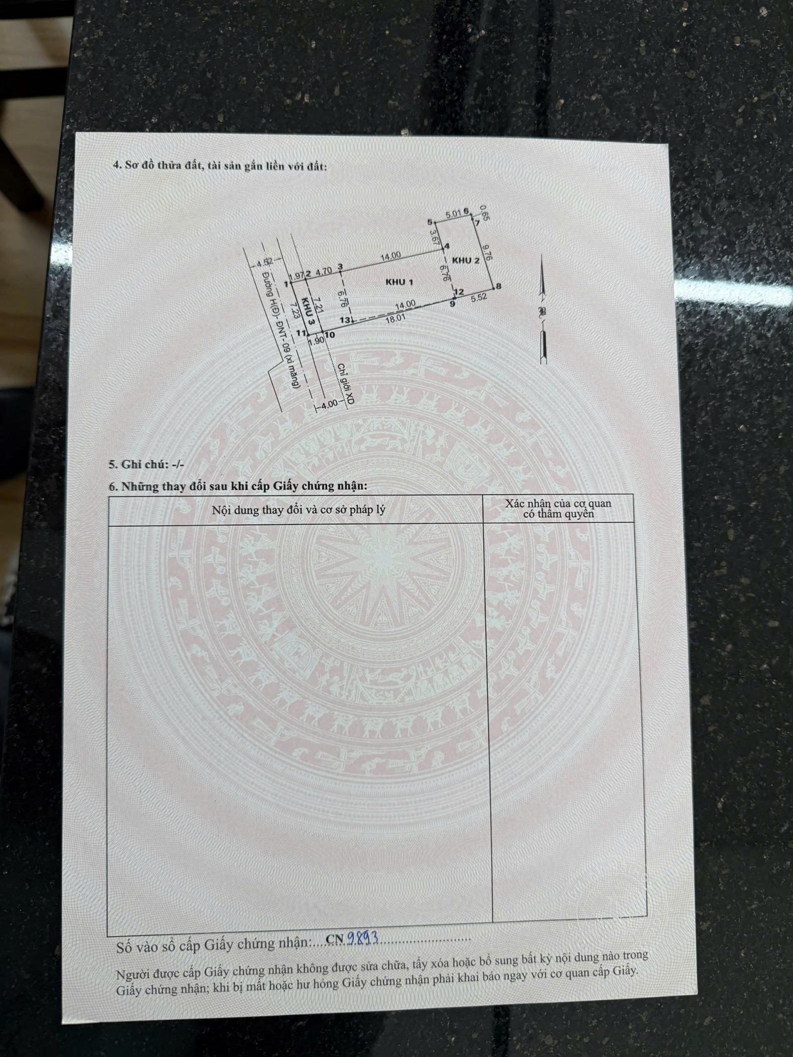 Bán đất 7,23x26m giá 3,89 tỷ Đường 5m Đông Thạnh 4-2 16000934