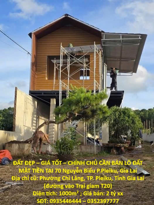 ĐẤT ĐẸP – GIÁ TỐT – CHÍNH CHỦ CẦN BÁN LÔ ĐẤT MẶT TIỀN TẠI 70 Nguyễn Biểu P.Pleiku, Gia Lai 16000993