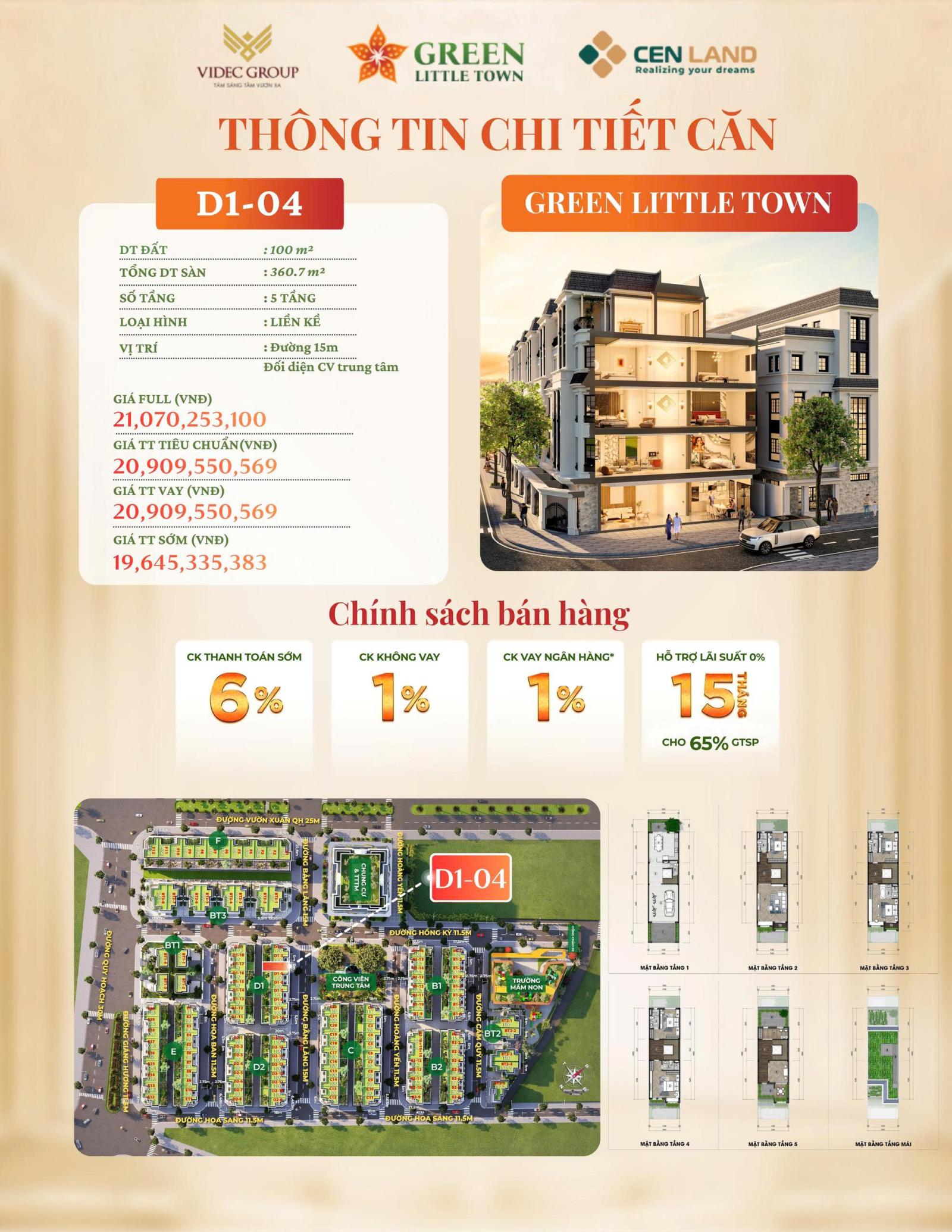 Bán Biệt Thự Liền kề Green Little Town Cổ Bi-đường phân làn- Lô góc 100m 5 tầng nhỉnh 19 tỷ(TL) 16001235