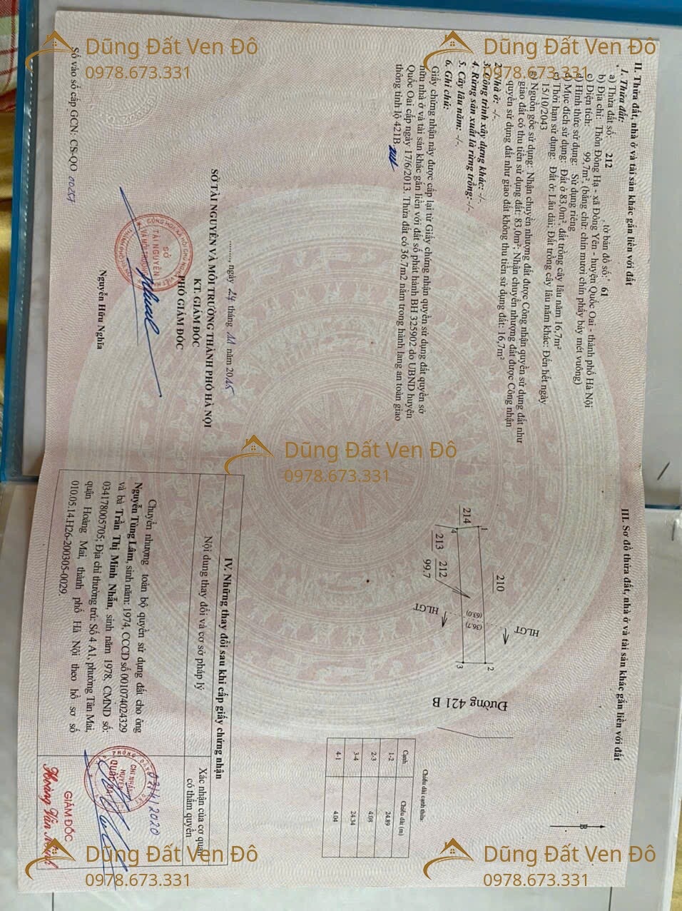 SIÊU PHẨM MẶT ĐƯỜNG 421B – ĐÔNG YÊN, QUỐC OAI 16001720