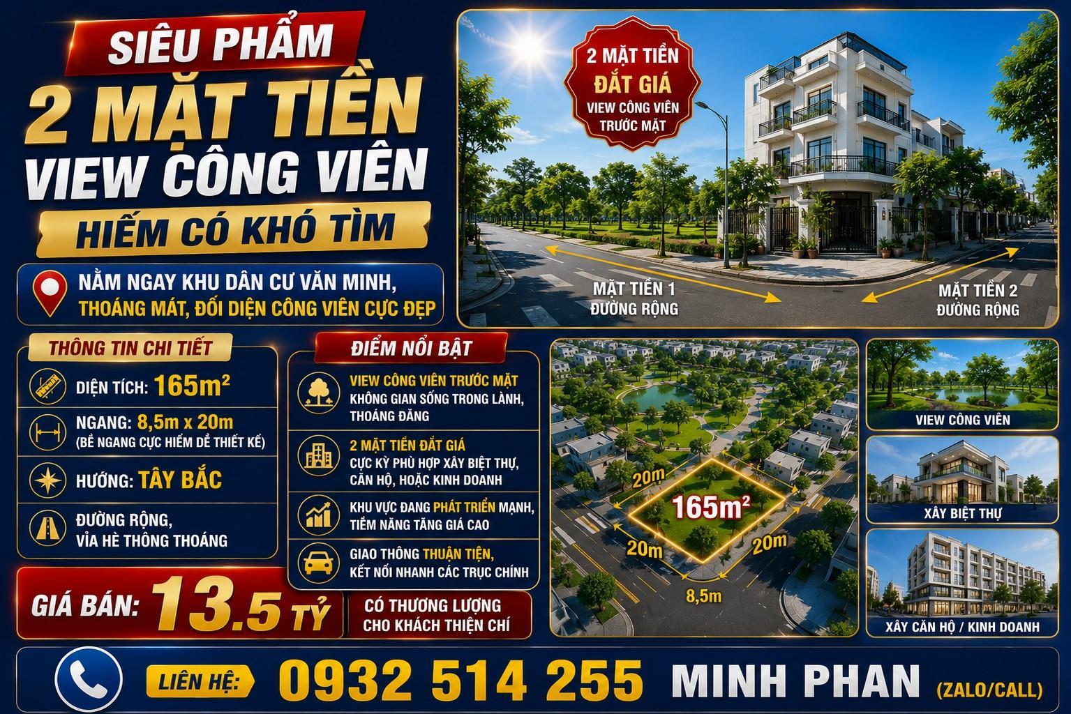 Lô góc 2mt Phạm Xuân Ẩn - Thanh Lương 24 - View Công Viên - Gần Sông - 165m Hoà Xuân Cẩm Lệ. 16002332