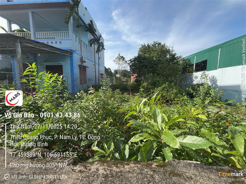 Bán đất ngõ Triệu Quang Phục, Đồng Hới giá 1.2 tỷ TL 16002347