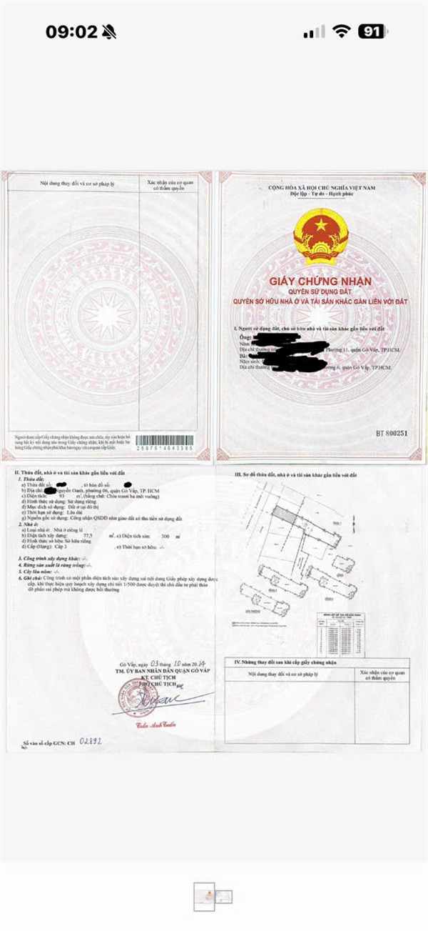NHÀ MẶT TIỀN ĐẸP –CHÍNH CHỦ CẦN BÁN Tại 534–536A Đường Nguyễn Oanh, P. 6, Q. Gò Vấp, TP. HCM 16002351