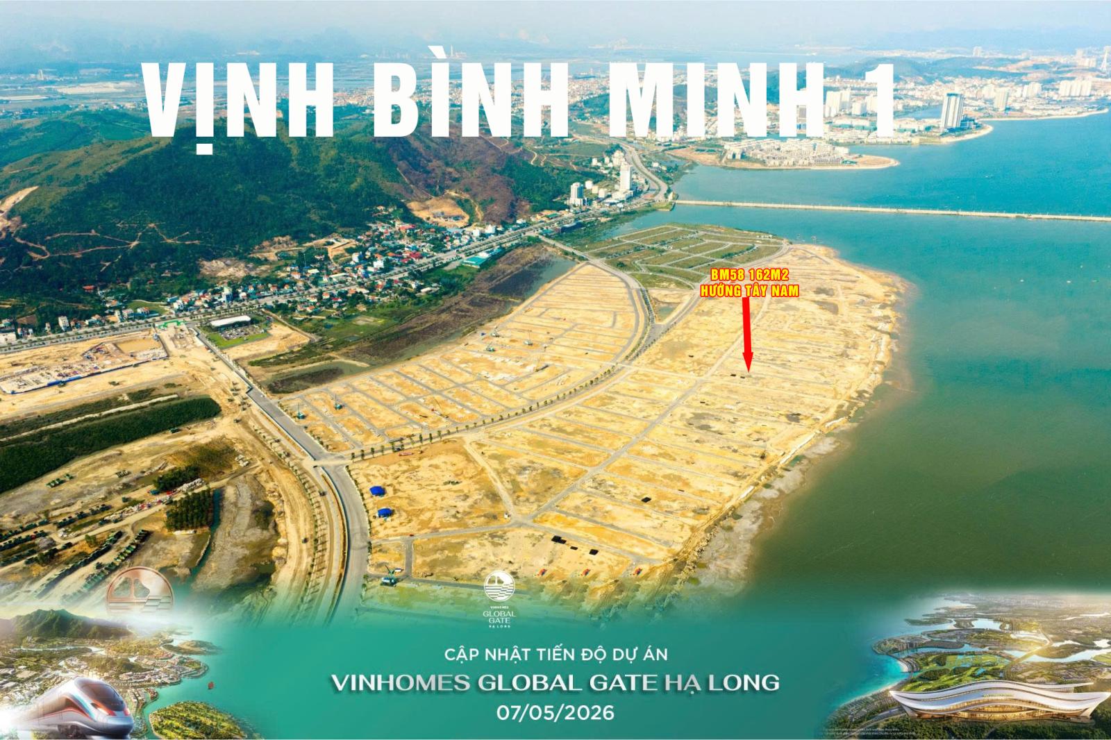 Bán 2 căn song lập cạnh nhau 162m2 Vịnh Bình Minh 1 dự án Vinhomes Global Gate Hạ Long  16002363