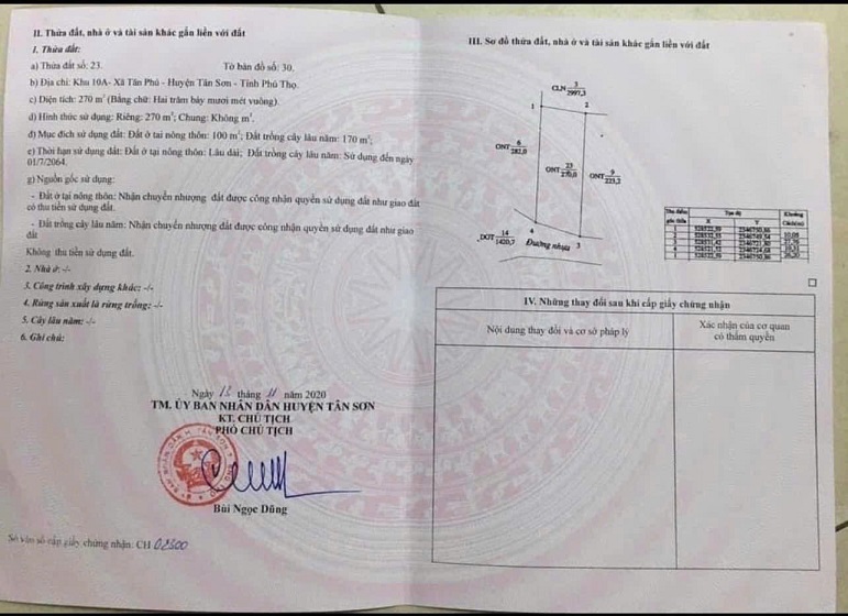BÁN ĐẤT KHU 10A – TÂN PHÚ, TÂN SƠN, PHÚ THỌ 16002487