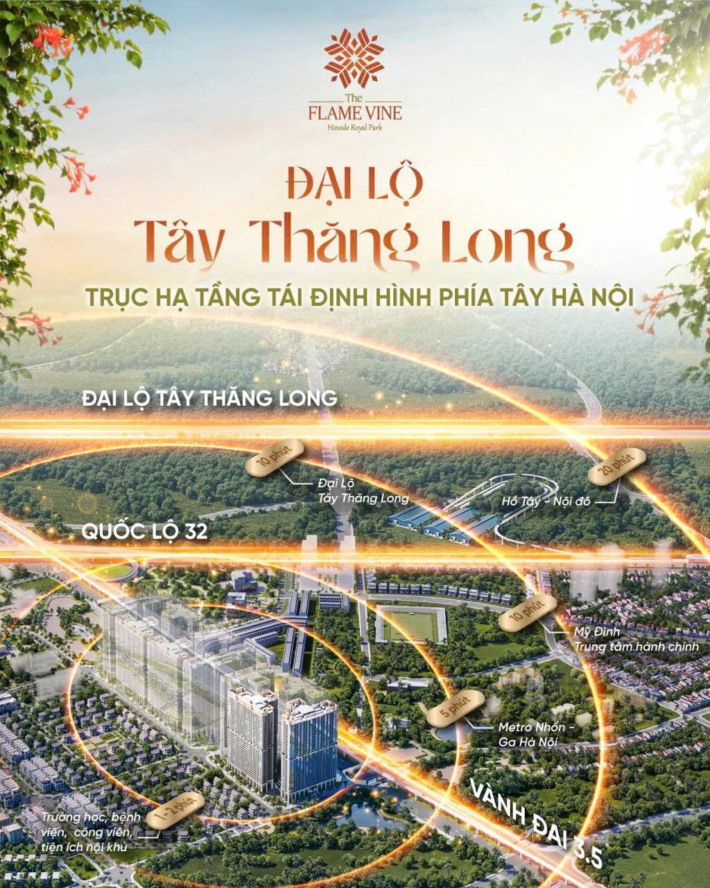 🔥  Mở bán căn 3PN  THE FLAME VINE Phía Tây Hà Nội 16002637