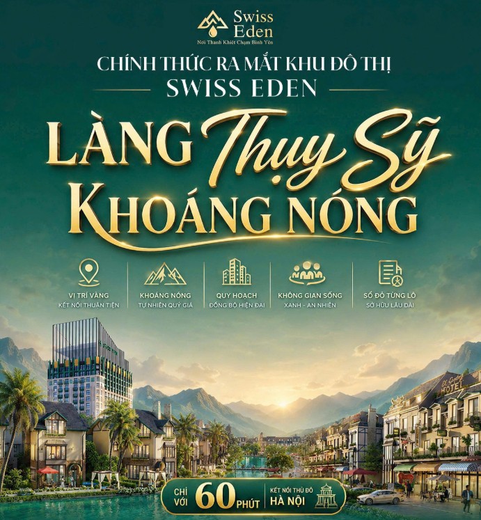 Ra mắt khu đô thị SWISS EDEN - Làng Thụy Sĩ khoáng - Chuẩn sống hiện đại giữa thiên nhiên trong lành 16002695