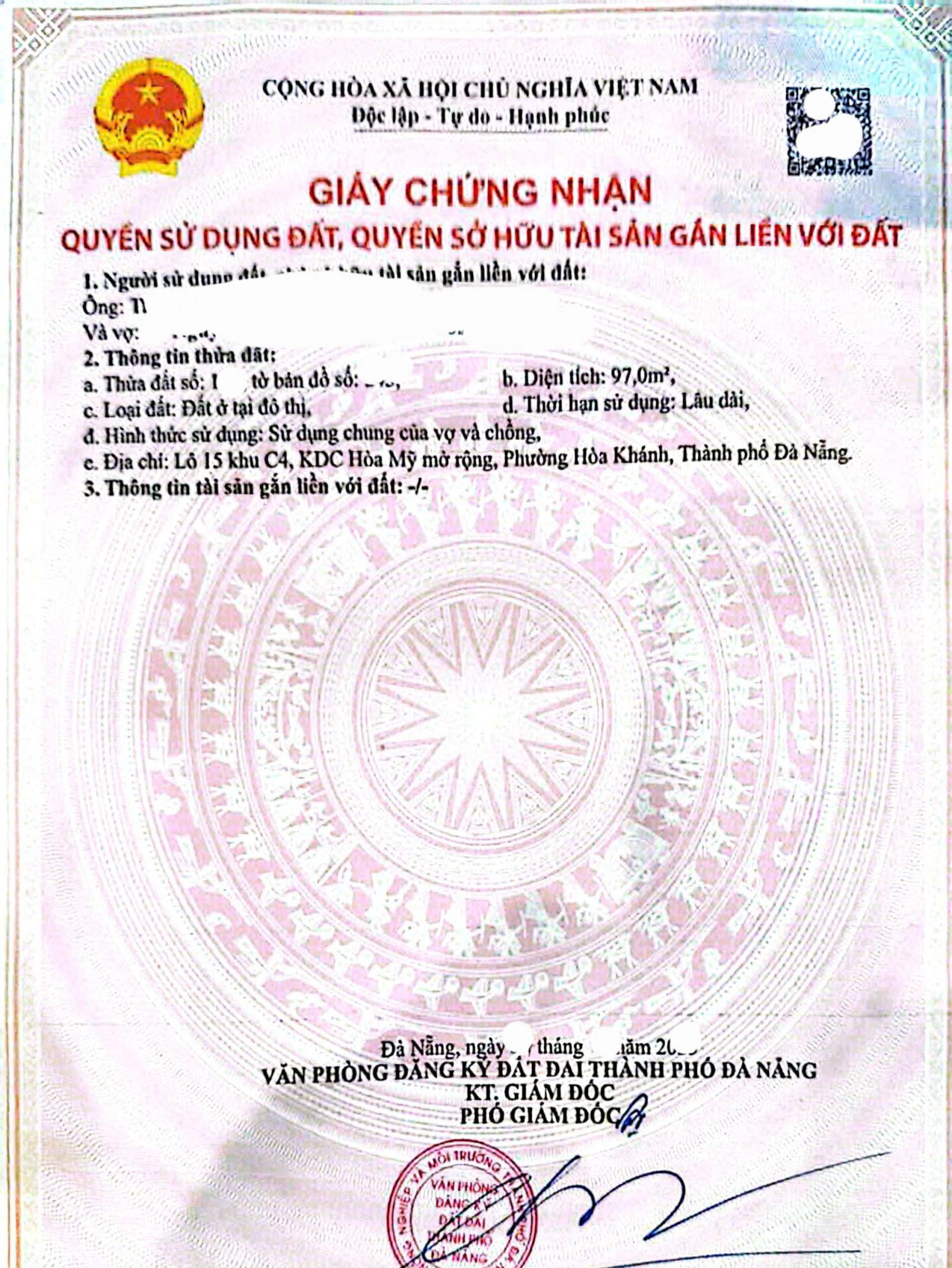 🔴💥Bán đất mặt tiền đường Hòa Mỹ 8 - gần đường Tôn Đức Thắng 16003074