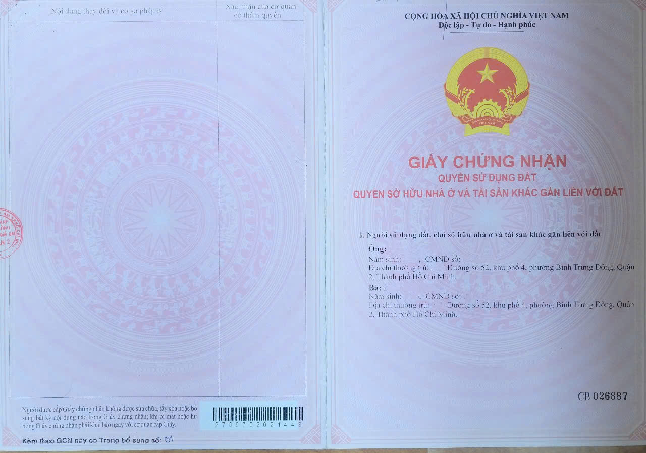 CƠ HỘI VÀNG SỞ HỮU BIỆT THỰ 3 MẶT TIỀN QUẬN 2 , BÌNH TRƯNG ĐÔNG, HCM - 214M2 - 45 Tỷ 16003196