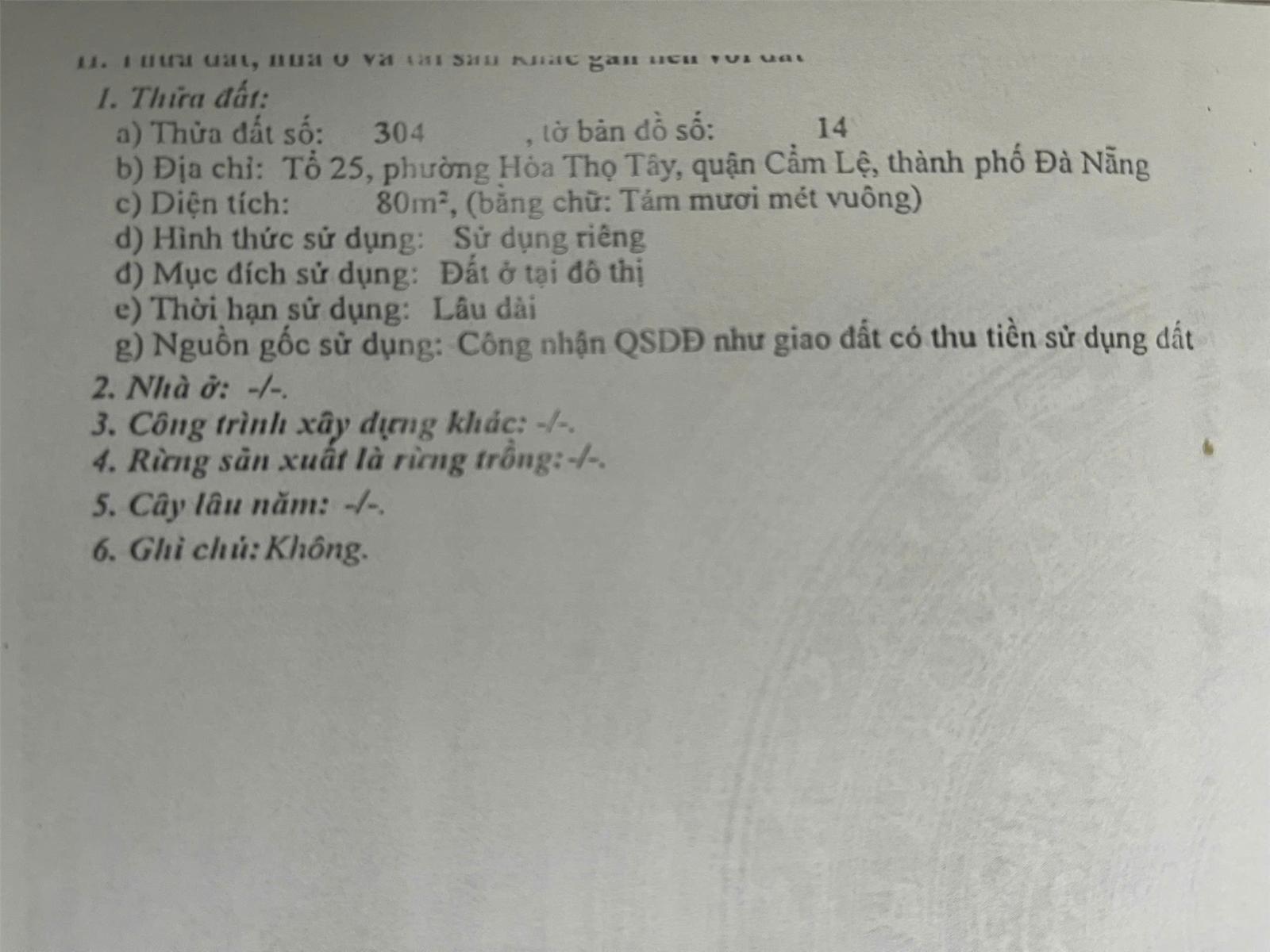 CHÍNH CHỦ CẦN BÁN LÔ ĐẤT MẶT TIỀN GẦN CẦU VƯỢT HÒA CẦM, Cẩm Lệ, TP. Đà Nẵng 16003531