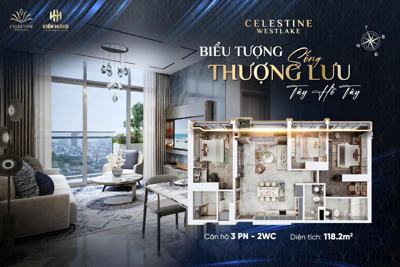 CELESTINE WESTLAKE – BIỂU TƯỢNG SỐNG THƯỢNG LƯU GIỮA LÒNG TÂY HỒ  Tọa lạc tại khu Vườn Đào, Tây Hồ 16003631