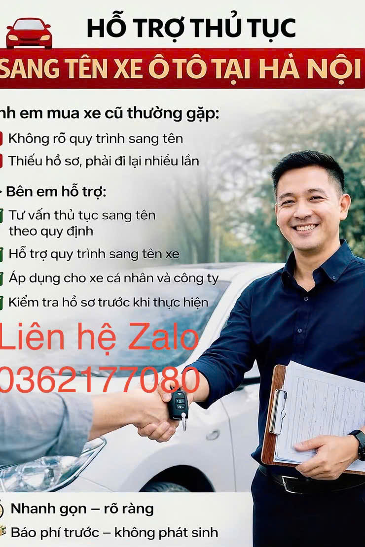 NHẬN LÀM DỊCH VỤ XE Ô TÔ TRỌN GÓI TẠI HÀ NỘI 16003692
