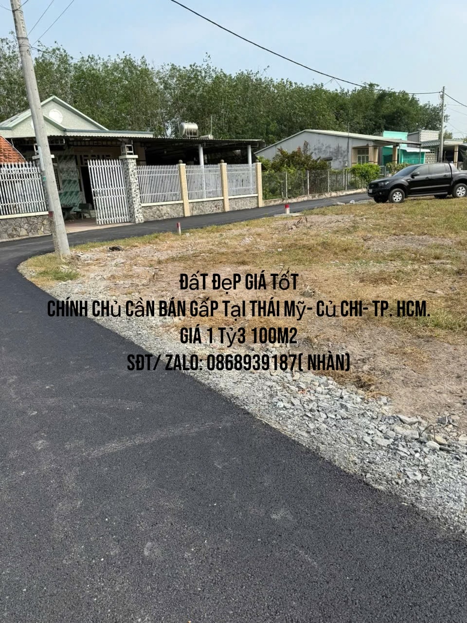 Cần bán gấp lô đất tại xã UBND Trung lập Thượng, Củ Chi, Tp. HCM 100m2 chỉ 1tỷ3, full thổ cư, sổ hồng sẵn 16003786