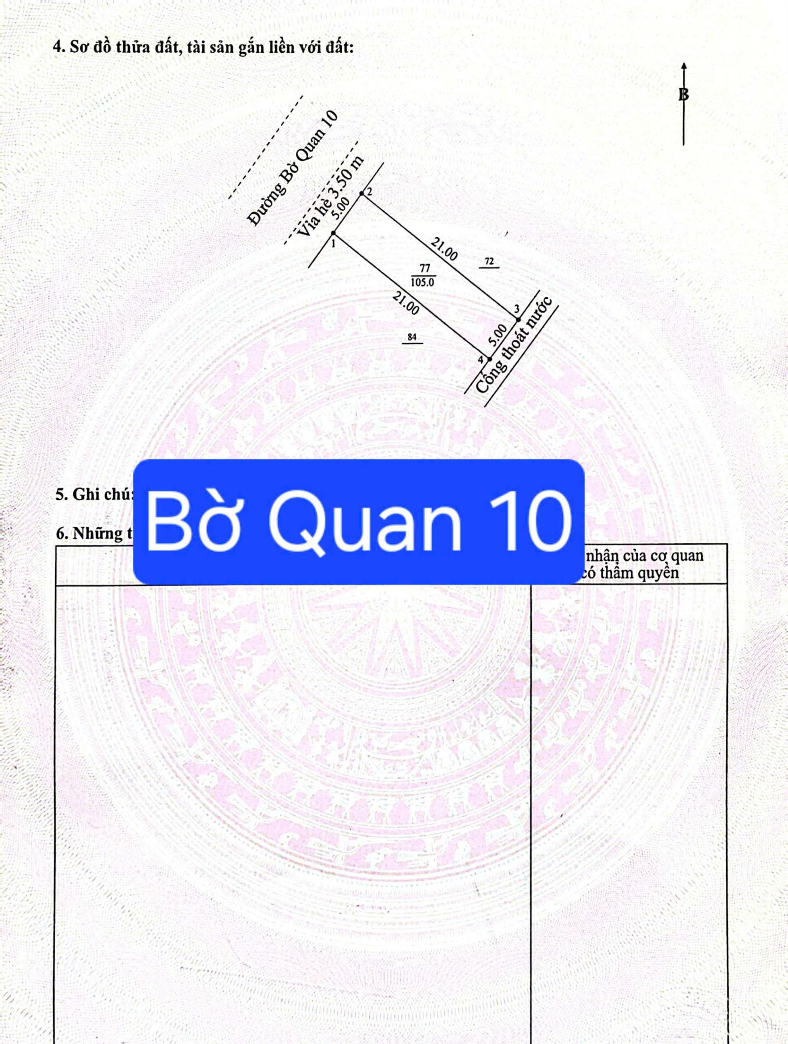 🔴💥Bán đất đường BỜ QUAN 10 - ngay sát ĐẢO KIM CƯƠNG 16004009