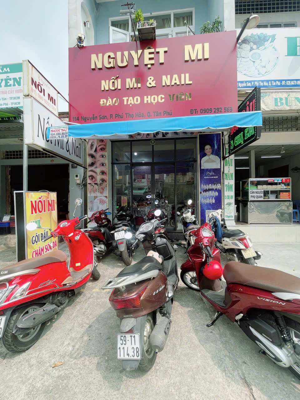 Tân Phú ! CHỐT NHANH – SANG RẺ SALON NAIL – MI, MT đường lớn Nguyễn Sơn , vị trí MT bao đẹp, Tel : 16004016