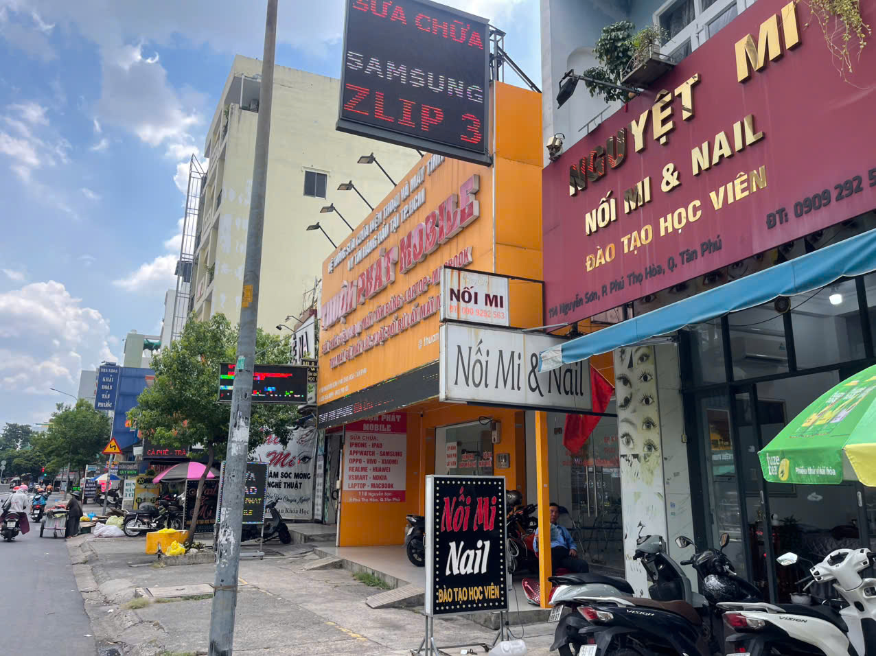 Tân Phú ! CHỐT NHANH – SANG RẺ SALON NAIL – MI, MT đường lớn Nguyễn Sơn , vị trí MT bao đẹp, Tel : 16004016