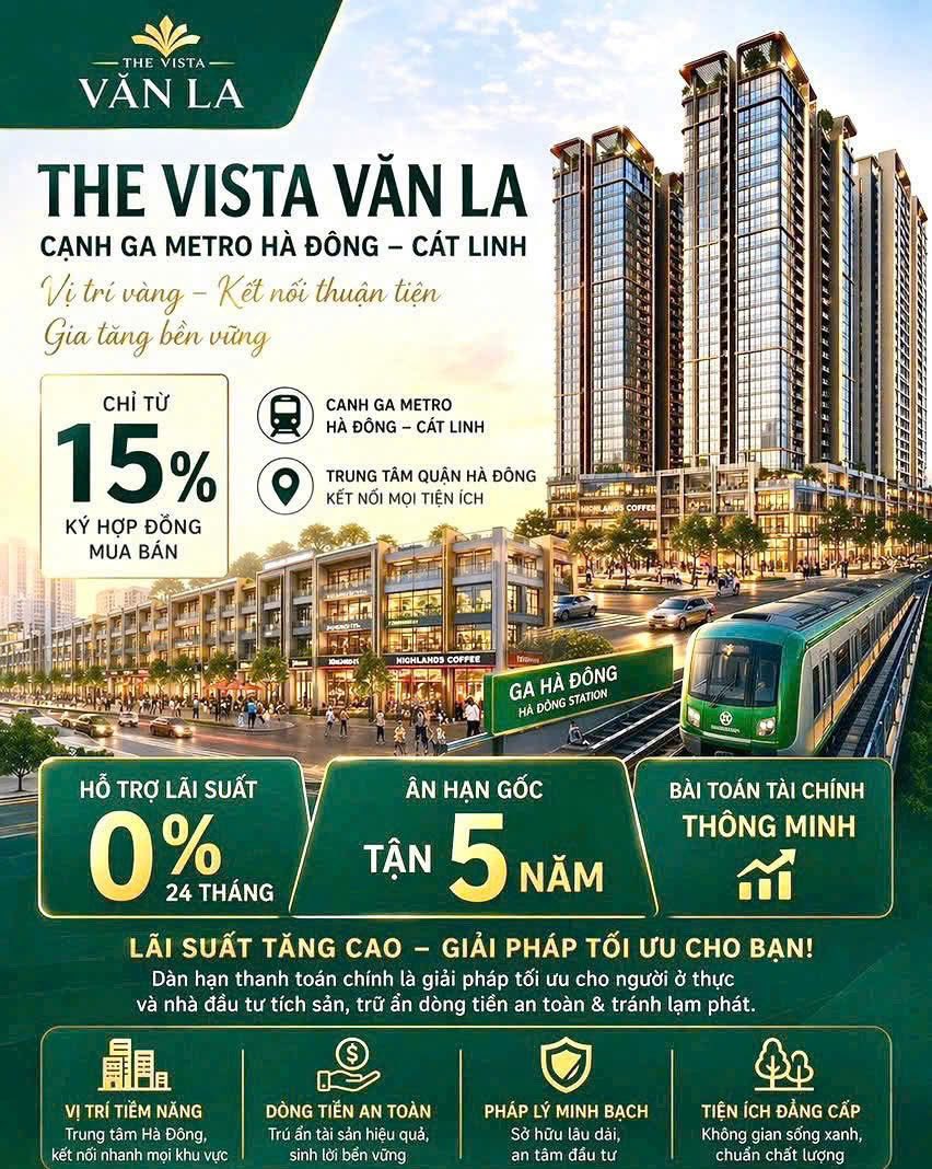 ✨ CƠ HỘI VÀNG AN CƯ QUANG TRUNG HÀ ĐÔNG – CHỈ CẦN 15% KÝ HĐ, ƯU ĐÃI 2% LIỀN TAY! 16004021
