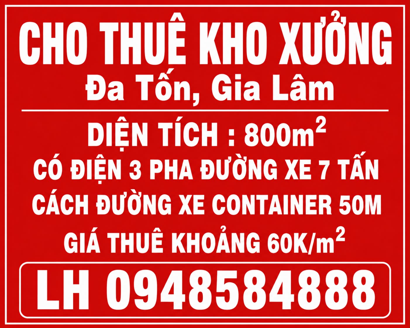 Cho thuê kho, xưởng MBKD 800m2 Đa Tốn, Gia Lâm có điện 3 pha đường xe tải 7 tấn 16004471