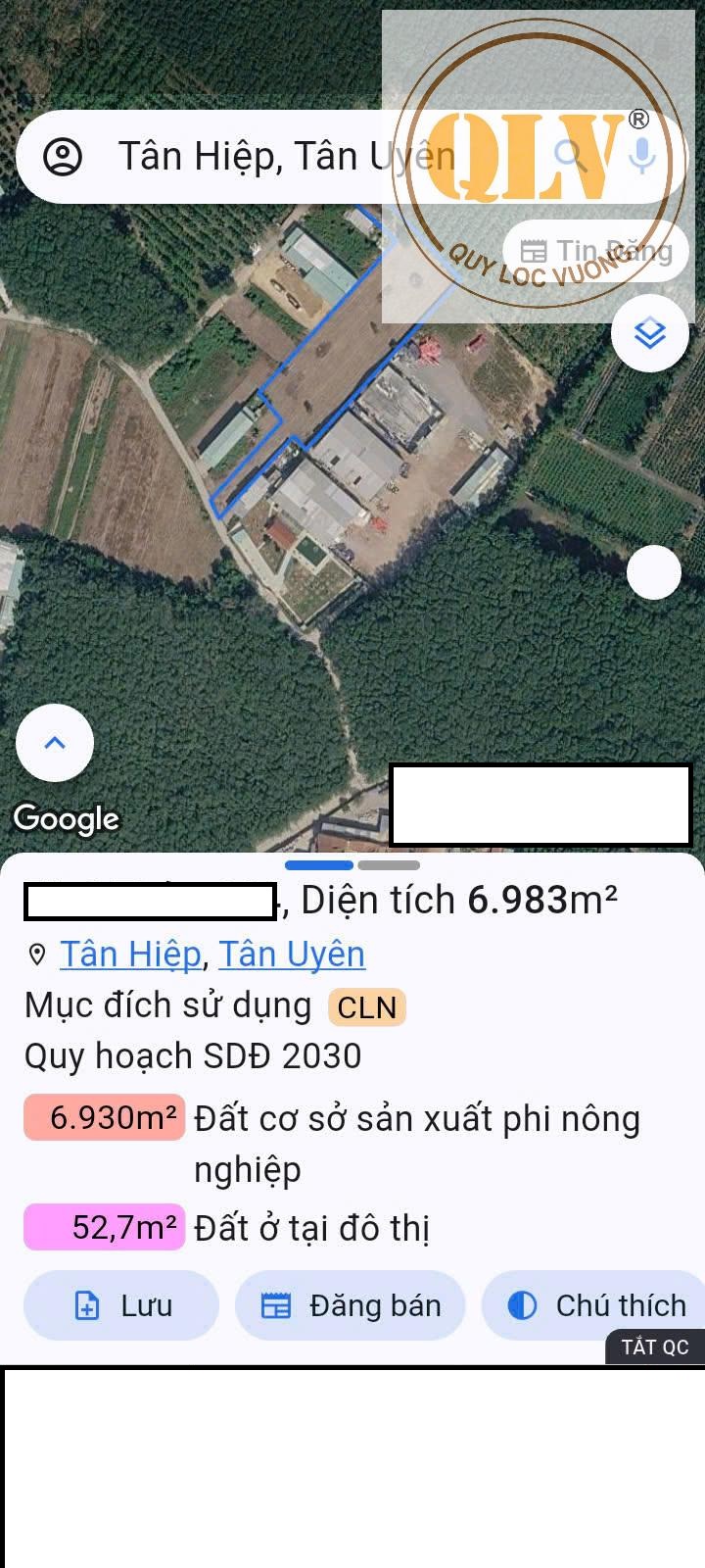 BÁN ĐẤT SKC TẠI TÂN HIỆP, TP. TÂN UYÊN, BÌNH DƯƠNG – 6.983m²
 16004496