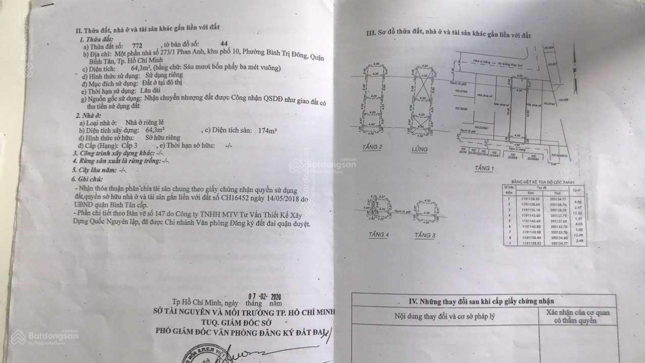 Bán nhà 3 lầu và kho sản xuất đường Phan Anh 321m2 giá 22,5 tỷ đã tách ra 5 sổ 16005060