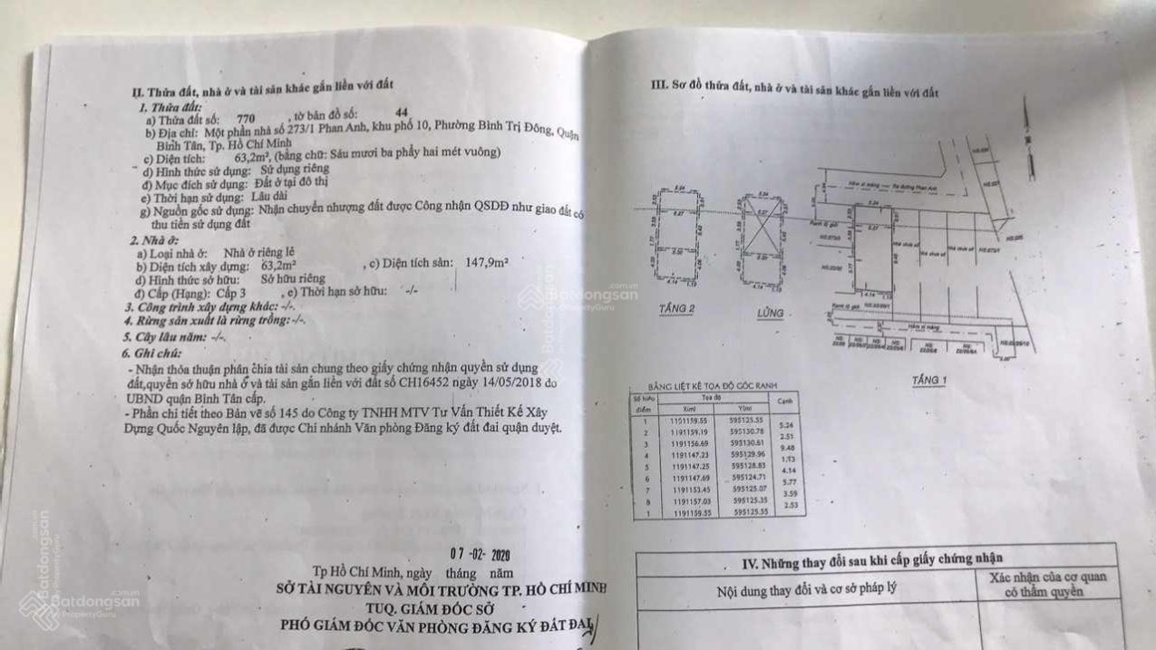 Bán nhà 3 lầu và kho sản xuất đường Phan Anh 321m2 giá 22,5 tỷ đã tách ra 5 sổ 16005060