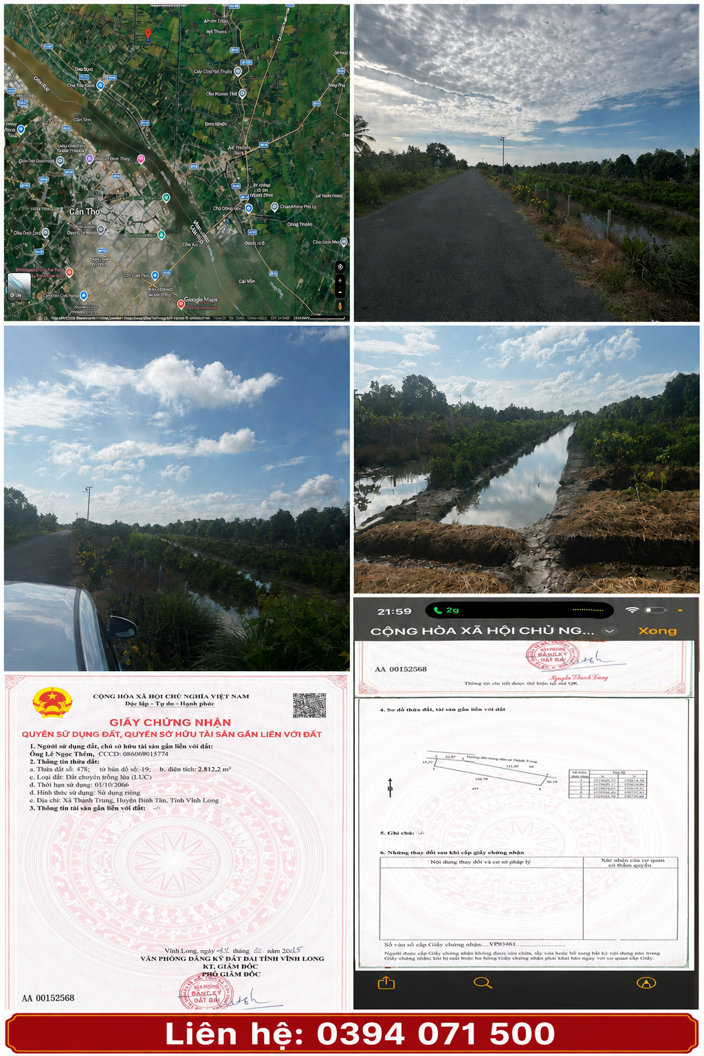 BÁN 3 THỬA ĐẤT – LỘ NHỰA 6M – THÀNH TRUNG, BÌNH TÂN, VĨNH LONG 16005152