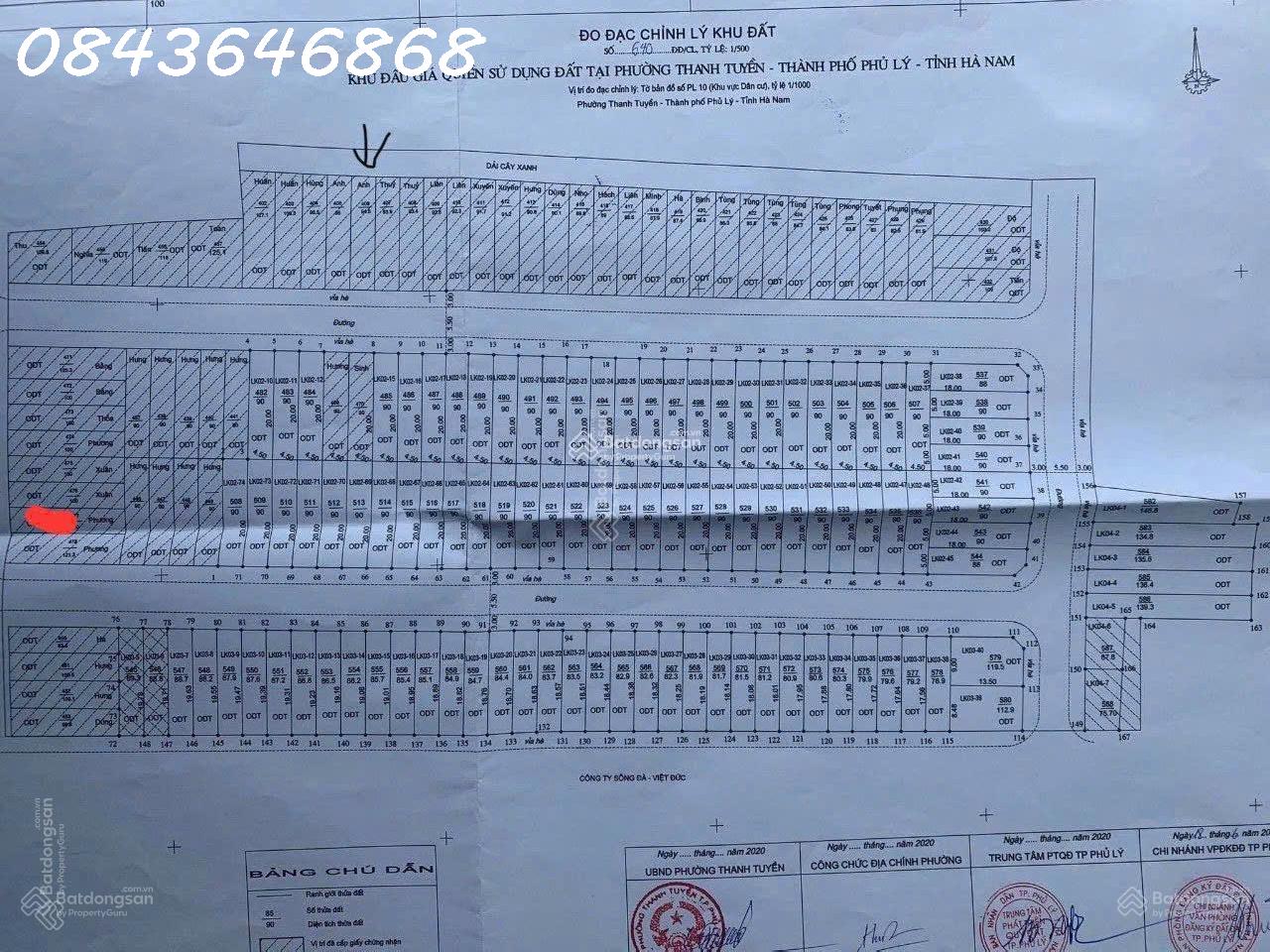 Sổ đỏ chính chủ bán đất Tổ 5, phường Thanh Tuyền 90m2, giá 2,2 tỷ. LH 0843 646 868 16005378