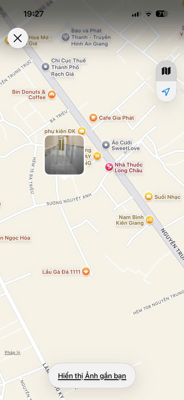 CHÍNH CHỦ CẦM CHO THUÊ NHÀ HẺM ĐƯỜNG SƯƠNG NGUYỆT ÁNH - P. VĨNH LẠC – RẠCH GIÁ, KIÊN GIANG 16005659