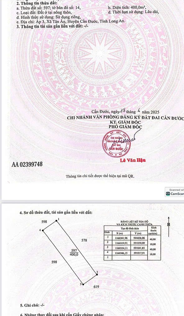 ĐẦU TƯ SINH LỜI - Chính Chủ Bán Trọn 3 thửa đất thuộc xã Tân Ân, Cần Đước, Long An 16006095