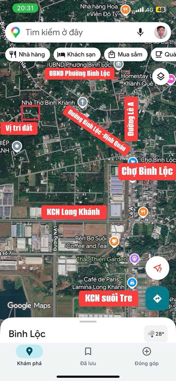 ĐẤT ĐẸP - GIÁ TỐT –CHÍNH CHỦ  BÁN ĐẤT tổ 8, ấp 2, Phường Bình Lộc, TP. Đồng Nai 16006391