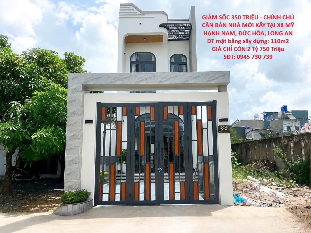 GIẢM SỐC 350 TRIỆU - CHÍNH CHỦ CẦN BÁN NHÀ MỚI XÂY TẠI Xã MỸ HẠNH NAM, ĐỨC HÒA, LONG AN 16006430