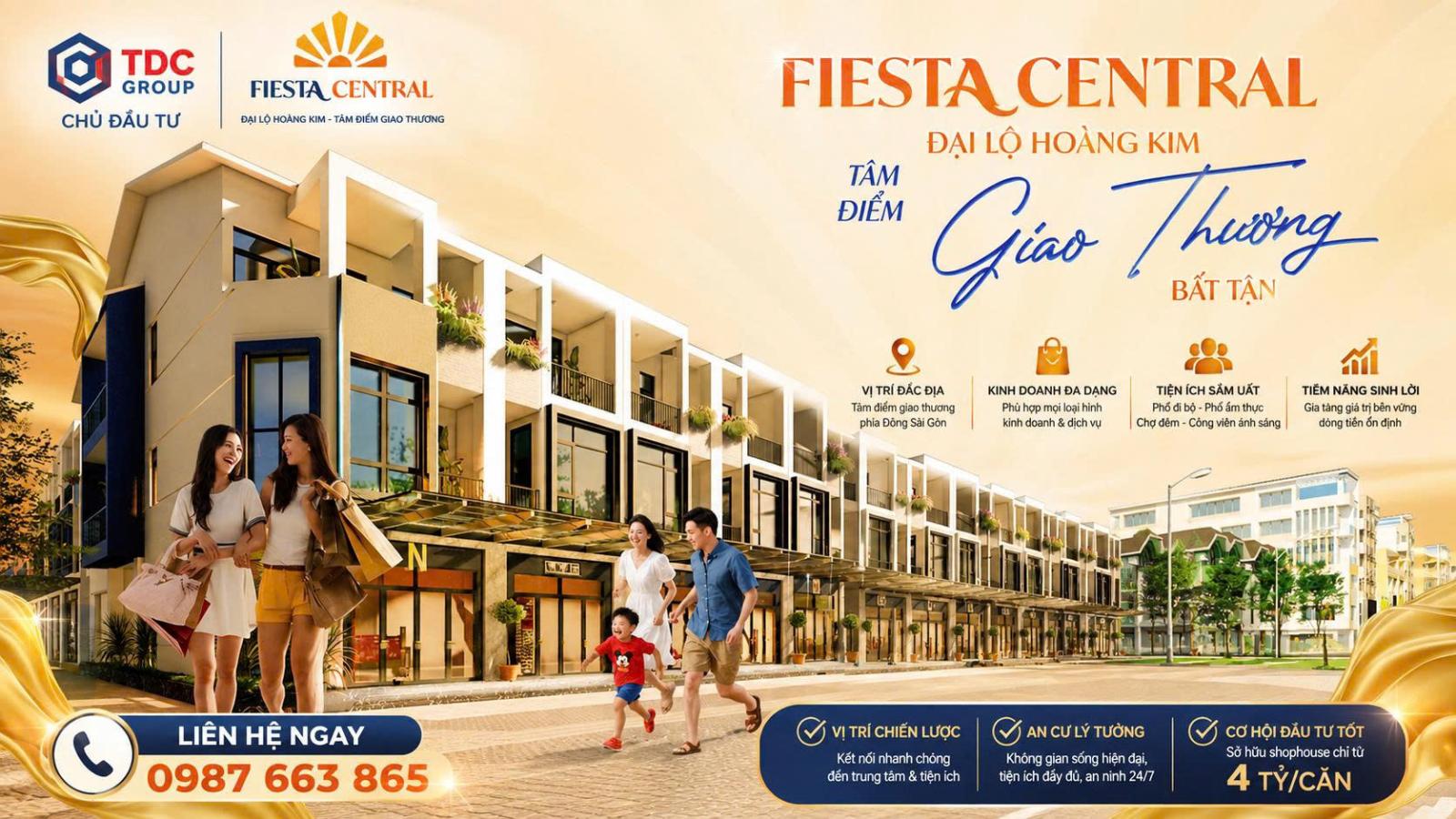 FIESTA CENTRAL – BECAMEX NHÀ PHỐ 2 MẶT TIỀN GIỮA TÂM ĐIỂM THÀNH PHỐ MỚI BÌNH DƯƠNG 0987663865 16006566