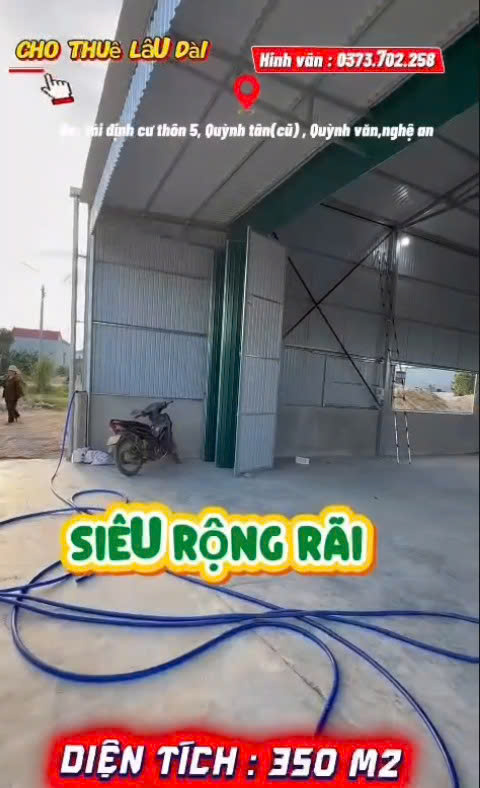 CHÍNH CHỦ CẦN CHO THUÊ NHANH MẶT BẰNG ĐẸP – QUỐC LỘ 48E, QUỲNH TÂN, H. QUỲNH LƯU, T. Nghệ  An 16006586