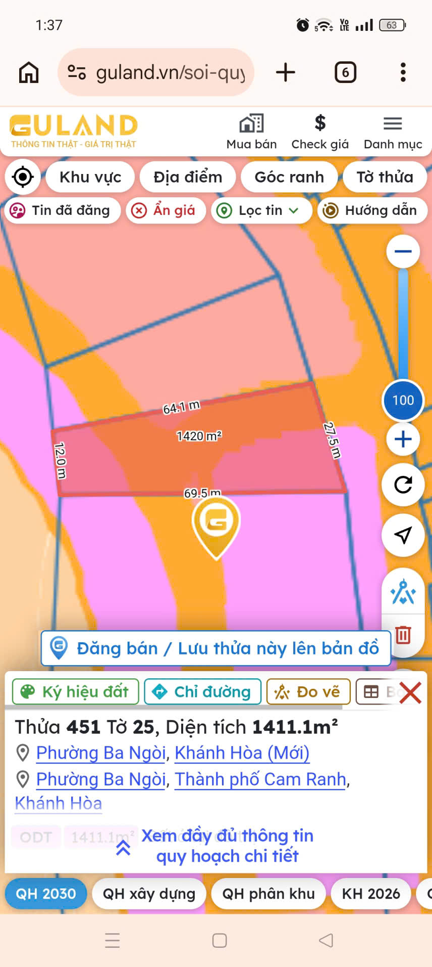 ĐẤT GÓC HIẾM TRONG LÕI QUY HOẠCH KDC TRÀ LONG 2 – Phường Ba Ngòi, TP. Cam Ranh, Khánh Hòa 16006779