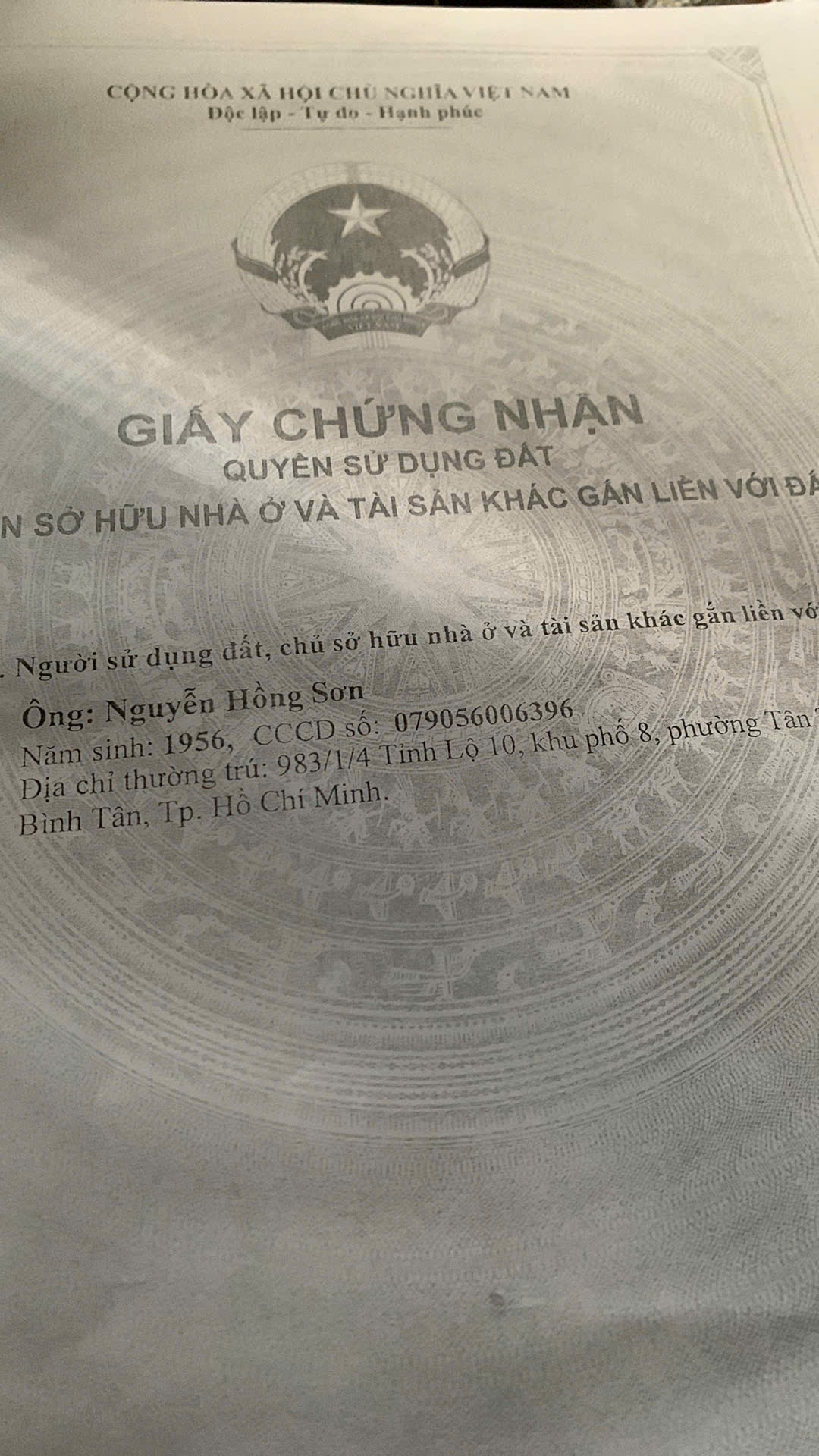 BÁN NHÀ CẤP 4, DT: 40M2, SẴN SỔ TẠI ĐƯỜNG TỈNH LỘ 10, P.TÂN TẠO, Q.BÌNH TÂN, HCM ( P.TÂN TẠO, HCM 16006818