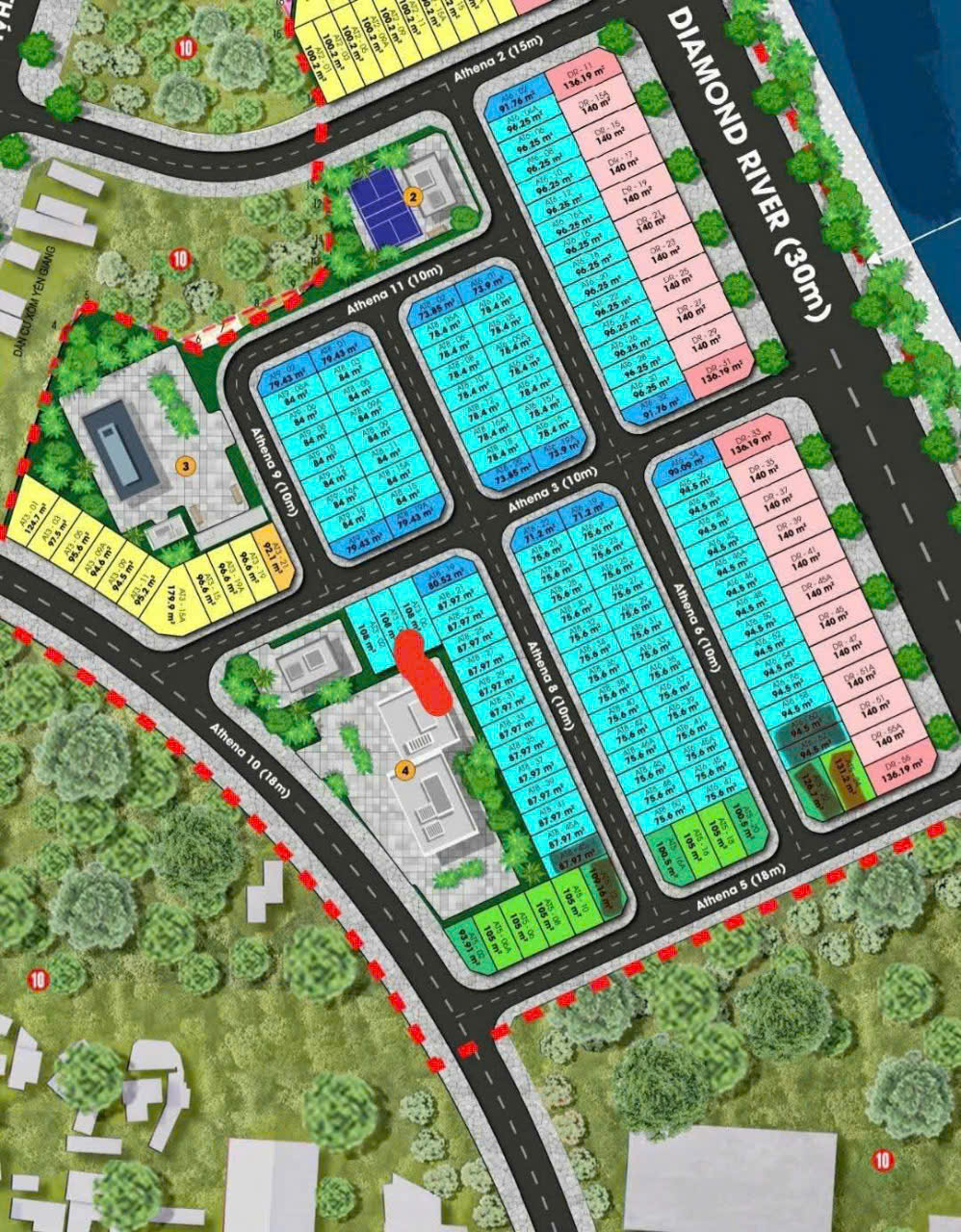 CHÍNH CHỦ BÁN NHÀ PHỐ LIỀN KỀ 3,5 TẦNG – KĐT ATHENA VINH TÂN, TP VINH 16006830