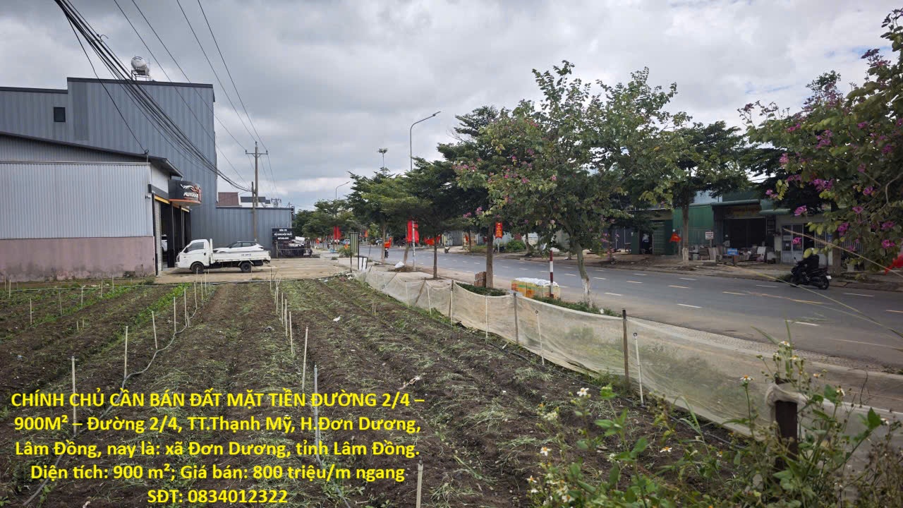 CHÍNH CHỦ CẦN BÁN ĐẤT MẶT TIỀN ĐƯỜNG 2/4 – 900M² – Đường 2/4, TT.Thạnh Mỹ, H.Đơn Dương, Lâm Đồng 16006979