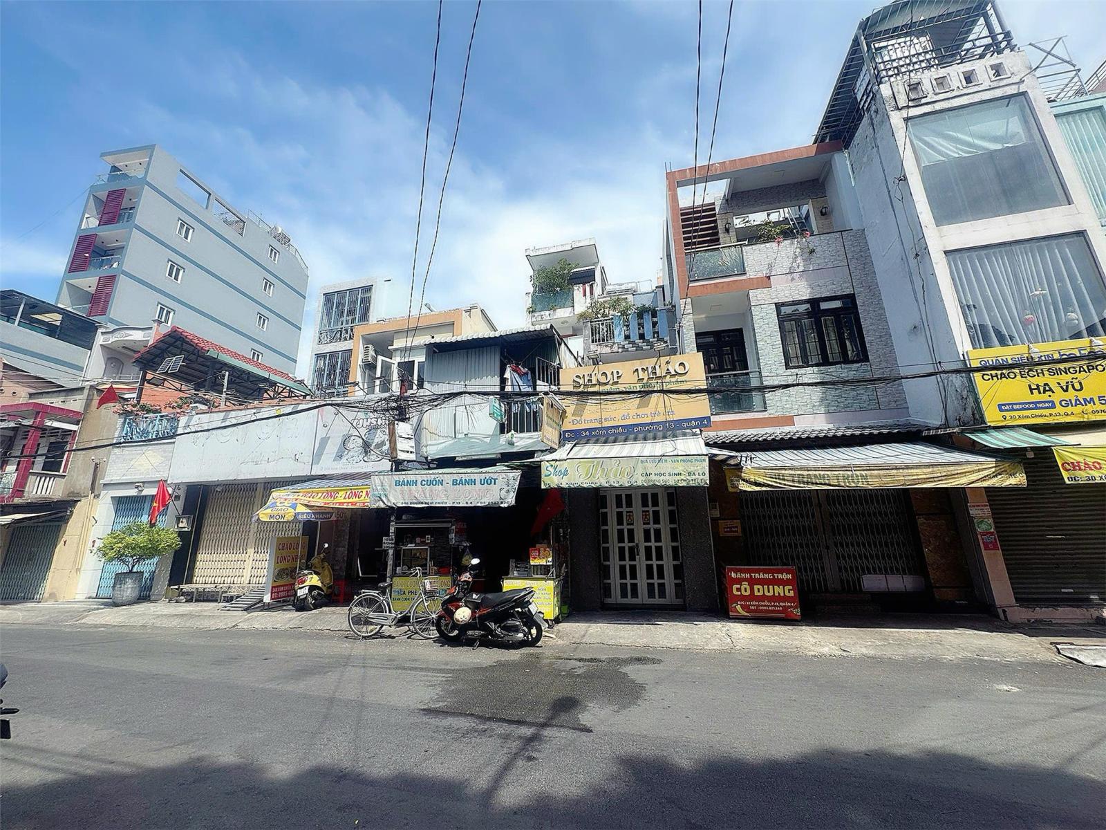 SỔ ĐẸP 4M * 19M - CHỦ CẦN BÁN NHÀ MẶT TIỀN KINH DOANH ĐƯỜNG XÓM CHIẾU QUẬN 4 -GIANG GIANG: 16007053