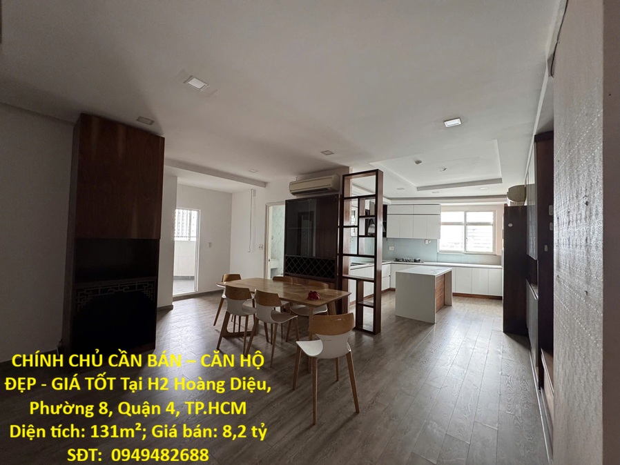 CHÍNH CHỦ CẦN BÁN – CĂN HỘ ĐẸP - GIÁ TỐT Tại H2 Hoàng Diệu, Phường 8, Quận 4, TP.HCM 16007068