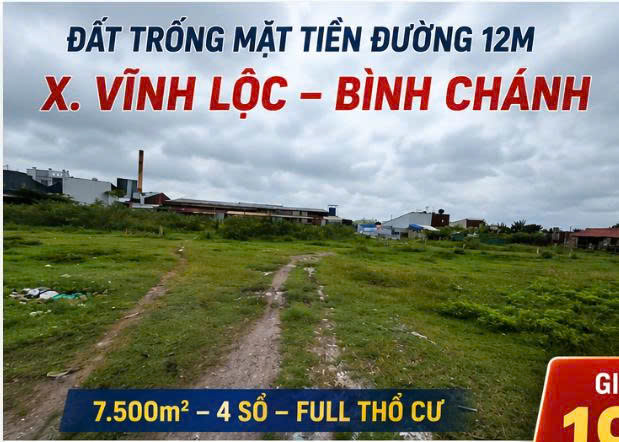 Cần bán gấp Đất 5244m2 Võ Văn Vân, Vĩnh Lộc A, Bình Chánh. Chỉ 42 tỷ, 16007122