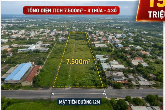 19,5 TR/M² – 7.500M² FULL THỔ CƯ, M T ĐƯỜNG 12M – VĨNH LỘC, BÌNH CHÁNH 16007125