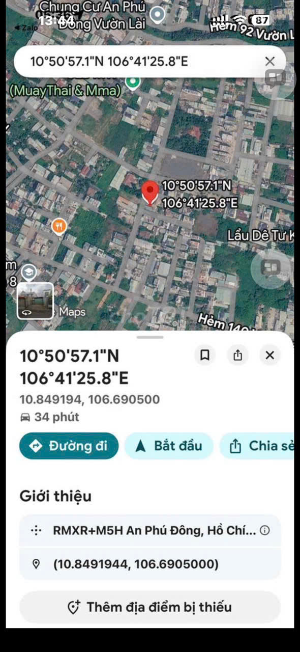CHO THUÊ ĐẤT KHU VƯỜN LÀI – GẦN CẦU RẠCH GIA, AN PHÚ ĐÔNG, QUẬN 12 16007246