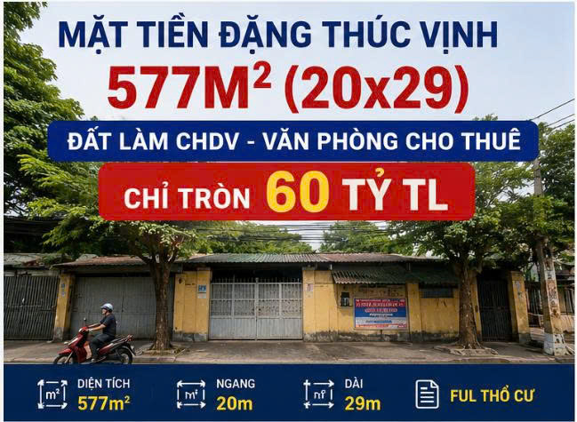 Cần gấp! Đất 577m2 Mặt Tiền Đặng Thúc Vịnh, Đông Thạnh Hóc Môn. Giá 60 Tỷ, 16007627