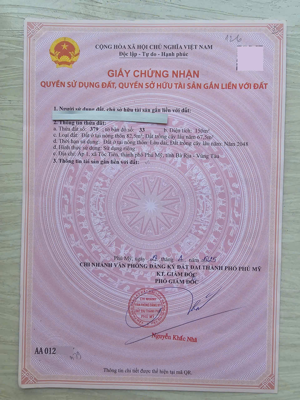 Bán đất Tóc Tiên, Châu Pha, Phú Mỹ 5x30m = 150m2 - 83m2-tc 16007673