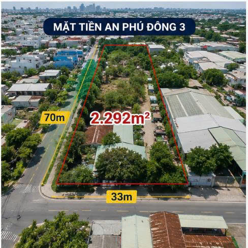 CHỦ GẤP BÁN 2.292M² MẶT TIỀN AN PHÚ ĐÔNG 3 – NGANG 33M  CHỈ 50 TỶ 16007919