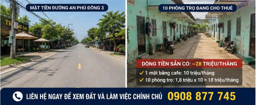 CHỦ GẤP BÁN 2.292M² MẶT TIỀN AN PHÚ ĐÔNG 3 – NGANG 33M  CHỈ 50 TỶ 16007919