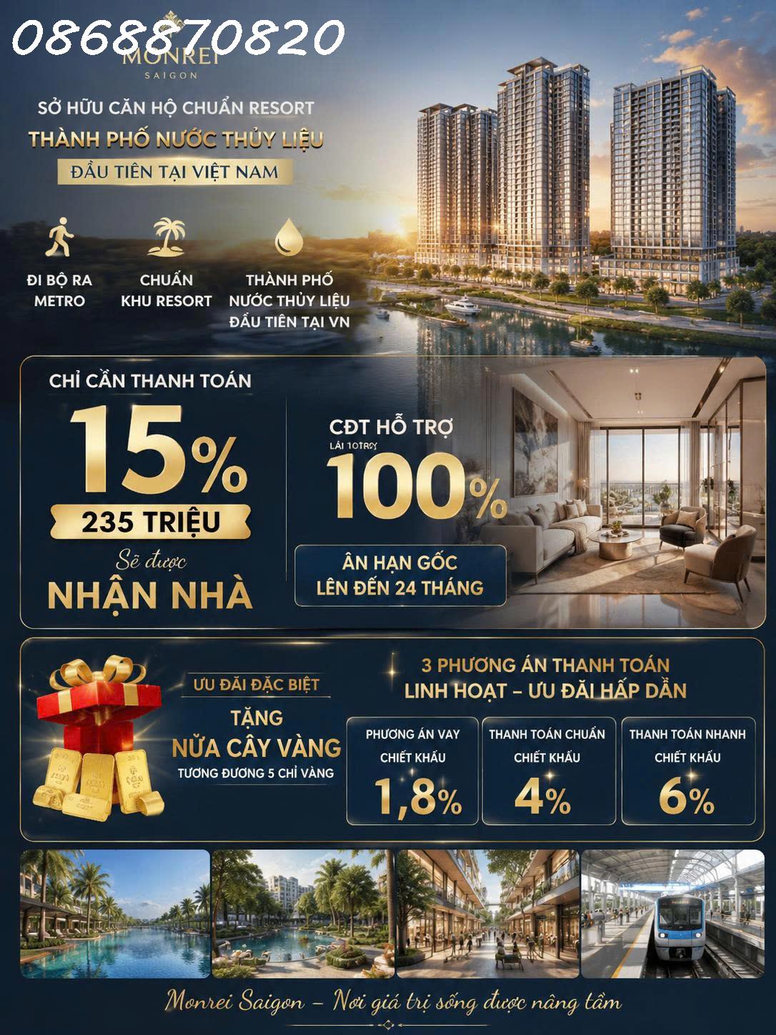 **MONREI SAIGON – CHỈ CẦN 15% ĐÃ CÓ CƠ HỘI NHẬN NHÀ!** 16008057
