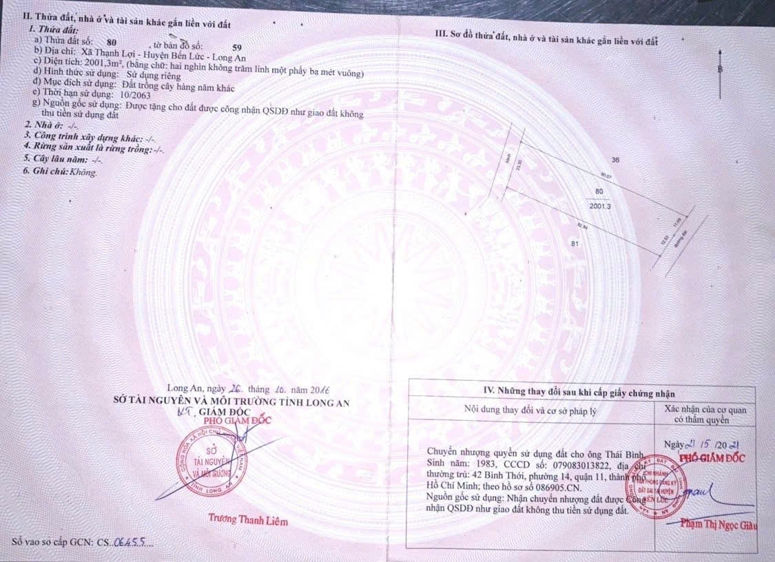 ĐẦU TƯ SINH LỜI - Chính Chủ Bán Lô Đất tại Xã Thạnh Lợi, Huyện Bến Lức, Long An 16008147